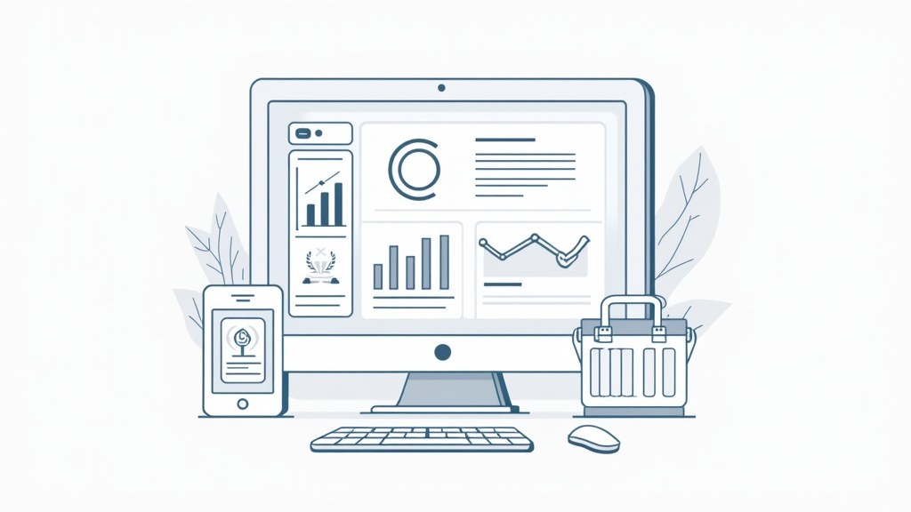 Ecommerce website traffic illustration